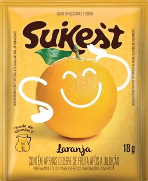 Refresco em pó Sukest sabor laranja